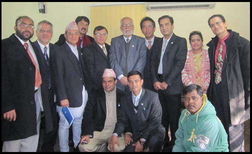 NRN Team Delegation to Mr. Nilambar Acharya